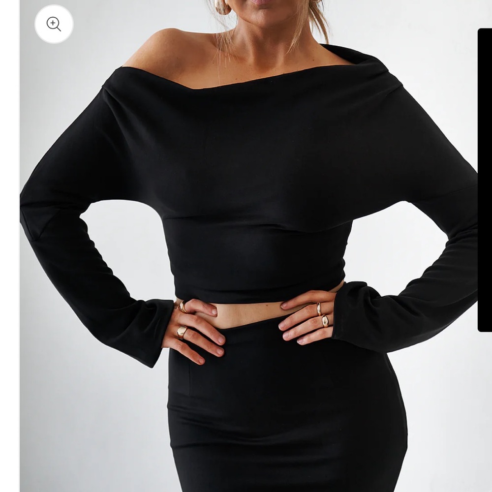 OLDSPORT THE CUPRO LONG SLEEVE TOP - Color Black - Size S